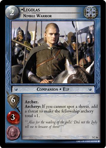 7C26 - Legolas, Nimble Warrior - Click Image to Close