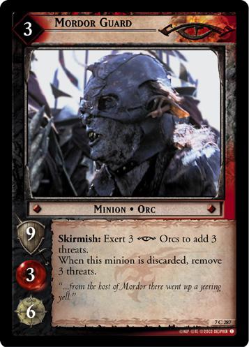 FOIL 7C287 - Mordor Guard - Click Image to Close