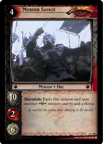 FOIL 7U289 - Mordor Savage - Click Image to Close