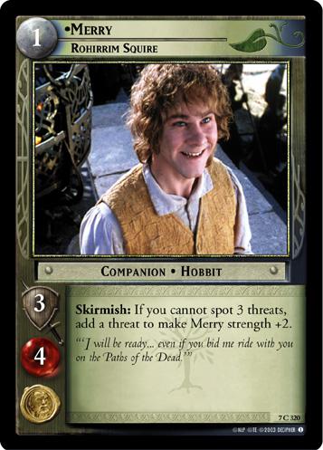 FOIL 7C320 - Merry, Rohirrim Squire - Click Image to Close