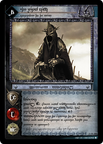 11R226T - The Witch-king, Captain of the Nine Riders (Tengwar) - Click Image to Close