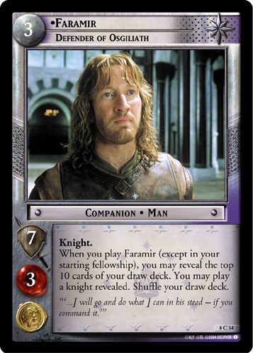 8C34 - Faramir, Defender of Osgiliath - Click Image to Close