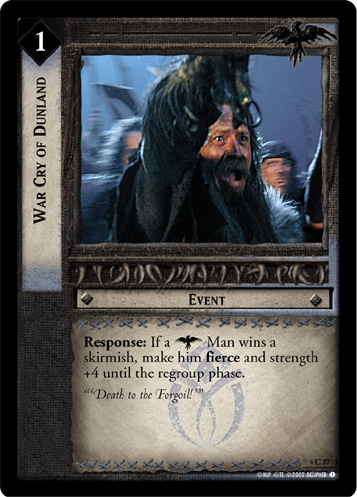 FOIL 4C37 - War Cry of Dunland - Click Image to Close