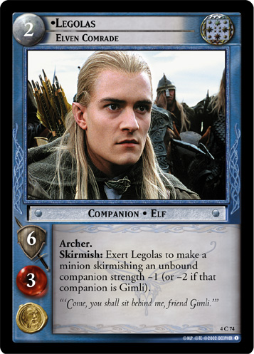 [Poor Condition] FOIL 4C74 - Legolas, Elven Comrade - Click Image to Close