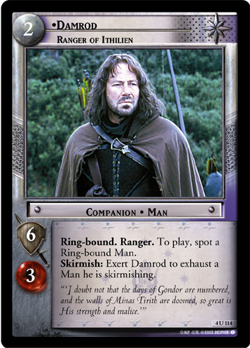 FOIL 4U114 - Damrod, Ranger of Ithilien - Click Image to Close