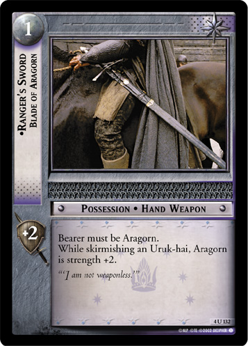 FOIL 4U132 - Ranger's Sword, Blade of Aragorn - Click Image to Close