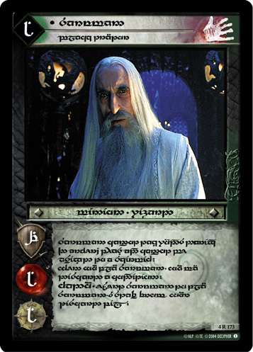 4R173T - Saruman, Black Traitor (Tengwar) - Click Image to Close