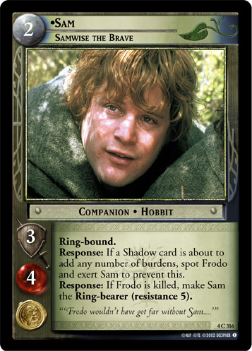 FOIL 4C316 - Sam, Samwise the Brave - Click Image to Close