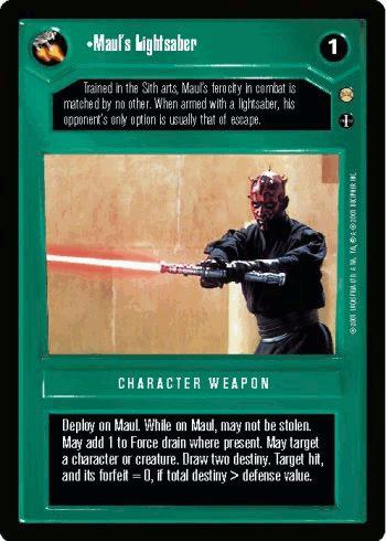 FOIL - Maul's Lightsaber - Click Image to Close