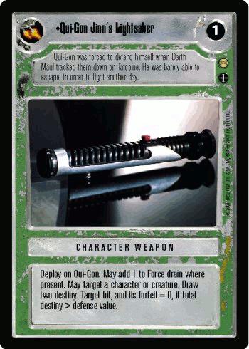 FOIL - Qui-Gon Jinn's Lightsaber (AI) - Click Image to Close