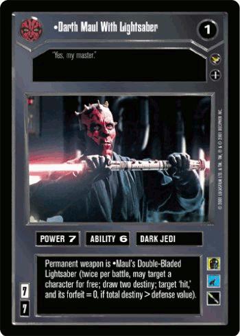 Darth Maul With Lightsaber - Click Image to Close